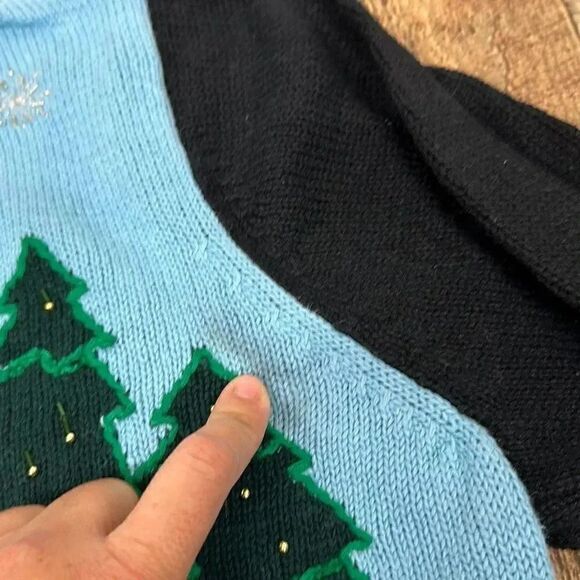 Vintage The Quacker Factory Women's Christmas Button Up Cardigan Sweater Sz Larg - Picture 7 of 12